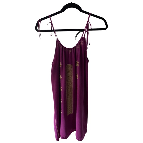 Embroidered silk mini dress from What Comes Around Goes Around. - Picture 1 of 2